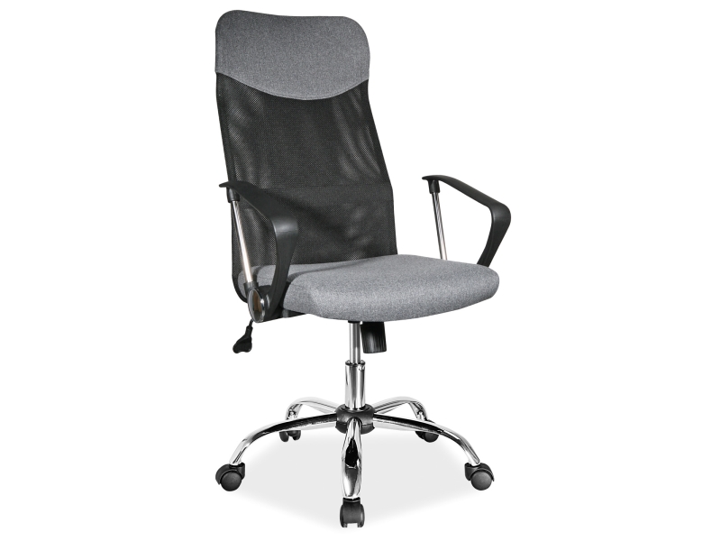 Кресло компьютерное SIGNAL Q-025 серый/черный, ткань NEW - Апис плюс