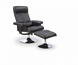 Комплект HALMAR DAYTON (кресло для отдыха + подставка для ног) черное - Апис плюс