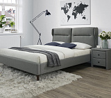 Кровать HALMAR SANTINO серый, 160/200 NEW - Апис плюс