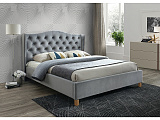 Кровать SIGNAL ASPEN VELVET серый, 160/200 NEW 19 - Апис плюс