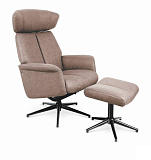 Комплект HALMAR VIVALDI (кресло для отдыха + подставка для ног) бежевый - Апис плюс