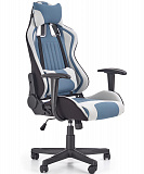 Кресло компьютерное HALMAR CAYMAN светло-серый/бирюзовый NEW - Апис плюс