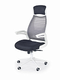 Кресло компьютерное HALMAR FRANKLIN черно-бело-серое - Апис плюс