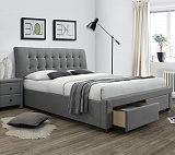 Кровать HALMAR PERCY серый, 160/200 NEW - Апис плюс
