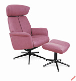 Комплект HALMAR VIVALDI (кресло для отдыха + подставка для ног) темно-розовый - Апис плюс