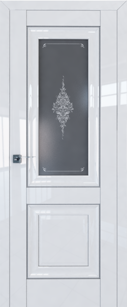  Межкомнатная дверь  28L графит кристалл 800*2000 Белый люкс серебро серия ProfilDoors серия L глянец 
  - Апис плюс