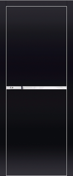  Межкомнатная дверь  11 VG 800 Черный глянец кромка с 4-х сторон хром+Фурнитура FG3 P серия VG глянец 
  - Апис плюс