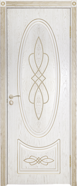  Межкомнатная дверь  Венеция-1 ДГ 800*2000 Эмаль золото серия Премиум из шпона 
  - Апис плюс
