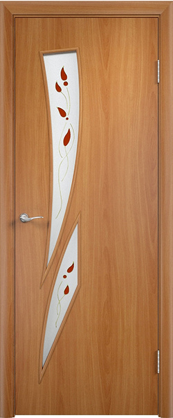  Межкомнатная дверь  С2 ДО витраж 800*2000 Миланский орех серия Ламинированные из МДФ 
  - Апис плюс